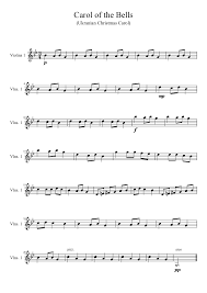 Carol Of The Bells Violin 1 Sheet Music Musescore Com