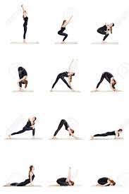 Download morning yoga images and photos. Morning Yoga Sequence Of 12 Poses Stock Photo Picture And Royalty Free Image Image 59701844