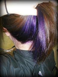 For a year, i had purple highlights underneath my long brown hair. Purple Underneath Done By Julie Only At The Red Strand Salon Www Redstrandsalon Com Hair Dyed Underneath Underlights Hair Hidden Hair Color