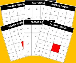 Check spelling or type a new query. Bingo Matematico Del Factor Comun Juegos Y Matematicas Juegos Matematicos Secundaria Juegos De Matematicas Matematicas