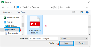 This way, the first page of the pdf appears in the document and becomes part of it once inserted. How To Insert Pdf Into Excel