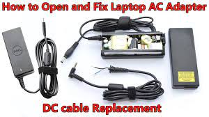 How To Open And Fix Laptop Ac Adapter Without Damaging. Dc Cable And  Capacitors Replacement - Youtube