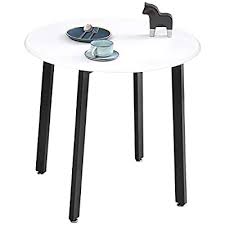 A living room coffee table is usually placed directly in front of a couch, so the size of the table will be relative to the seating. Buy Homooi Round Dining Table White Kitchen Round Table For Small Spaces Studio Apartment Rv 31 5 X 31 5 X29 5 Online In Vietnam B083c3cw8l