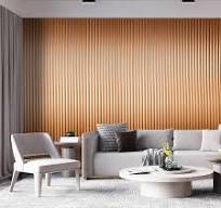 Amazon.com: Art3dwallpanels Slat Wall Paneling, 104'' x 6.3'' Glossy Metal  Finish WPC Soundproof 3D Wall Panels for Interior Wall Decor, 8 Pack Wavy  ...
