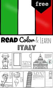 Kids Will Have Fun Learning About Italy With This Free Printable Italy Coloring Page Great For Children In 2020 Kids Worksheets Printables Italy For Kids Free Reading