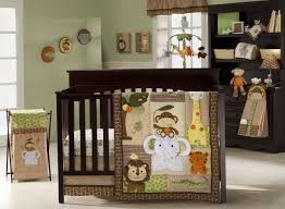 An adorable crib bedding that features cute designs of monkeys, giraffes. Jungle Walk 9 Piece Crib Bedding By Kidsline Hom Furniture Baby Boy Nursery Themes Baby Boy Cribs Baby Crib Sets