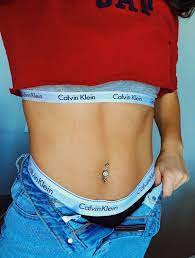 Crop Top Outfit In 2021 Bellybutton Piercings Belly Piercing Belly Button Piercing