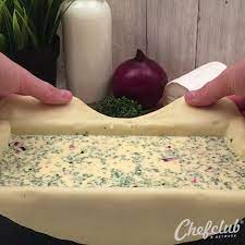 Chefclub On Instagram Quiche Cake Croustillant Et Son Coeur De Chevre Coulant Quiche Cake Go Quiche Recipes Breakfast Video Unique Bacon Recipes