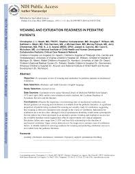 Pdf Weaning And Extubation Readiness In Pediatric Patients