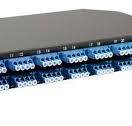 High Density Fiber Optic Patch Panel, MTP/MPO-LC, 1 RMS Enclosure, 9/125  Singlemode OS2, 48 Port, 96-Fiber