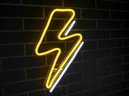 Bolt Neon Sign Bolt Light Bolt Art Neon For Home Bolt Etsy In 2020 Neon Signs Neon Aesthetic Neon