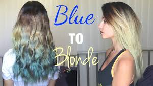 How to remove blue or green hair dye without bleach how to: From Blue To Blonde Removing Fashion Colours Stella Youtube