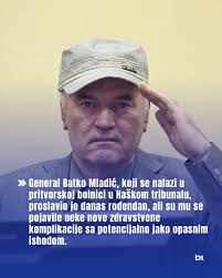 🟦 Darko Mladić je rekao da se telefonom čuo sa ocem, kao i da je njegova  majka, Mladićeva supruga, kod njega trenutno u posjeti u Hagu, povodom  rođendana. #banjalukanet