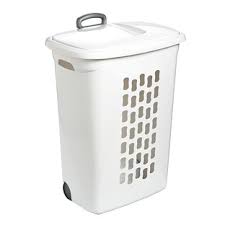 Buy products such as vevor wire laundry cart, 2.5 bushel wire laundry basket with wheels, 20x15.7x26 commercial wire laundry basket cart, steel frame with chrome finish, 5 casters, wire cart for. Rolling Hamper With Wheels The Container Store