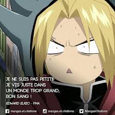 Je Ne Suis Pas Petit Je Vis Juste Dans Un Monde Trop Grand Bon Sang Edward Elric Fma Mangacitation Citationman Anime Manga Anime Fullmetal Alchemist