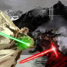 Do You Guys Think We Ll See This Showdown In Episode 8 Artist Venamis Follow Him For More Amazing Art Li Star Wars Fan Art Star Wars Poster Star Wars Books