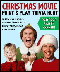 Buzzfeed staff can you beat your friends at this quiz? Printable Christmas Movie Trivia Game Treasure Hunt