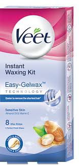 Buy Veet Instant Waxing Kit For Sensitive Skin 8 Wax Strips Online Veet