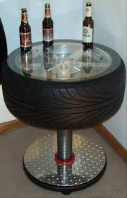 Glass Top Coffee Table From Used Car Tires Old Tires Tire Table Tyres Recycle