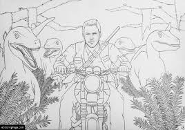 Jurassic World Chris Pratt Velociraptors Coloring Page Dinosaur Coloring Pages Dinosaur Coloring Coloring Pages