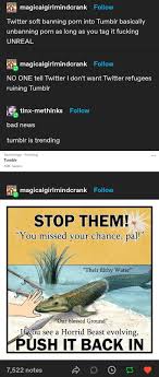 Really you dont need to make an account I promise the good content will  reach you through osmosis. : rtumblr