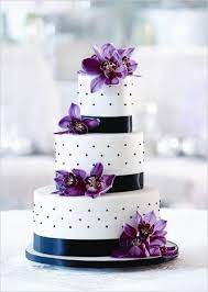 46 Ideas Wedding Cakes Black And White Purple Lavender Wedding Cake Purple Wedding Cakes Wedding Cake Navy
