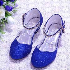 New Girl S Princess Glitter High Heel Ankle Strap Party Shoes Blue Girls High Heels Girls High Heel Shoes Girls Wedding Shoes