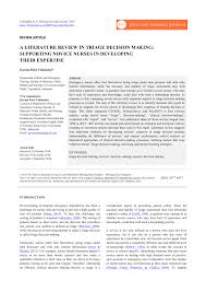 Authors who publish with belitung nursing journal agree to the following terms: Pdf A Literature Review In Triage Decision Making Supporting Novice Nurses In Developing Their Expertise