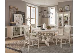 Fab glass and mirror round 0.75 in. Magnussen Home Bronwyn D4436 23 60 Round Farmhouse Dining Table Upper Room Home Furnishings Kitchen Tables