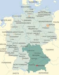 Bundesrepublik deutschland), är en förbundsstat belägen i centraleuropa bestående av 16 förbundsländer (tyska: Bayern Store Norske Leksikon