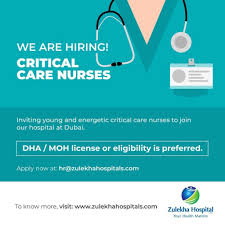 We Are Hiring Registered Critical Care Nurses To Join Our Team At Zulekha Hospital Dubai Sharjah Apply Now A Nursing Jobs Job Opening Critical Care Nursing