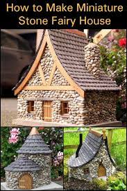 Polymer clay in different shades, white, tan, brown, stone (this comes in different colors, but has little speckles to make it look like real rock): Add An Enchanting Fairy Stone House In Your Yard Fairy Garden Houses Fairy House Diy Fairy Garden