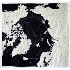 Australian Coat Of Arms Black And White Emily Fischer Map Quilt Textile Crafts Art Quilts