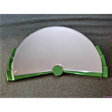 Article en verre et métal en armoire portes coulissantes miroir laquée blanc jazz. Demi Lune Shaped Art Deco Mirror Green Deco Dave