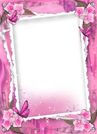 Beautiful Pink Transparent Frame With Roses Flower Frame Boarders And Frames Wedding Frames