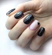 Short Black Acrylic Nails With Glitter 36 Sparkle Glitter Acrylic Nail Designs Ideas For Short Square Almond Nails Page 36 Of 36 Latest Fashion Trends For Woman Black Nails With Glitter Glitter Gel Nails Acrylic Nail Designs