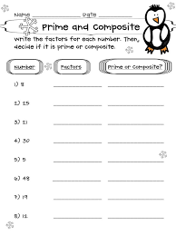 Prime And Composite Prime And Composite Numbers Composite Numbers Prime Numbers Worksheet