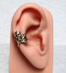 Steampunk Skull Ear Cuff Etsy Ear Cuff Beautiful Ear Cuffs Ear