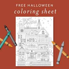 Haunted mansion coloring pages are a fun way for kids of all ages to develop creativity focus motor skills and color recognition. Free Halloween Coloring Page For Kids Adults Lia Griffith