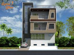 5 Bedroom Modern Triplex 3 Floor House Design Area 162 Sq Mts 9m X 18m Click On House Front Design Small House Elevation Design Front Elevation Designs