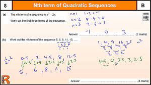 F (x) = ax^2 + bx + c where a, b, and c are constants. Quadratic And Cubic Sequences Video Lessons Examples And Solutions
