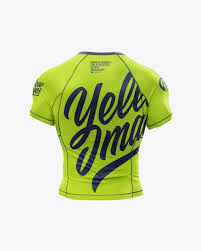 Download Men S Short Sleeve Jersey On Athletic Body Mockup In Apparel Mockups On Yellow Images Object Mockups