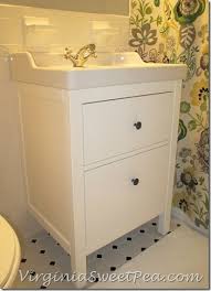 This install is for a vanity with legs. Bathroom Renovation Update How To Install An Ikea Hemnes Sink Sweet Pea