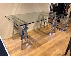 Moderner schreibtisch glas caseconrad com. Glastisch Verchromtes Gestell Tisch Verchromt Glasplatte Schreibtisch Glasplatte Verchromt