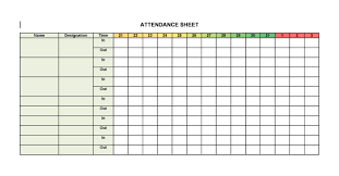 It is the basic frame to organize your work. 30 Printable Attendance Sheet Templates Free Templatearchive