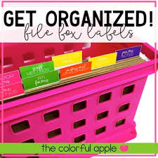 Put nice clear descriptions on the label and they're good to stack, put on shelves or keep in. File Box Labels Worksheets Teaching Resources Tpt