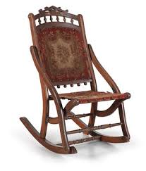 Vintage antique folding wooden rocking chair carved floral tapestry design hd20. Rare Model Of A Child S Folding Rocking Chair Probably England Late 19th Century Made In Walnut With Original Seat And Backrest Cover Some Ageing Pz Furniture And Decorative Art 2017 03 20