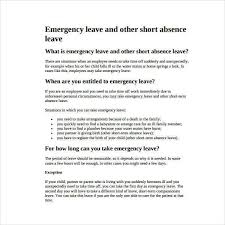 The human resources ministry will take. 14 Emergency Leave Letter Templates Pdf Free Premium Templates