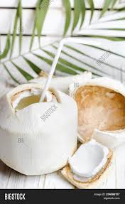 Fresh coconut water is the favorite drink when i go back to thailand. Open Young Coconut On Image Photo Free Trial Bigstock
