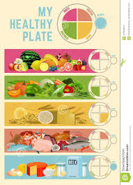 Healthy Eating Plate Stock Vector Illustration Of Concept